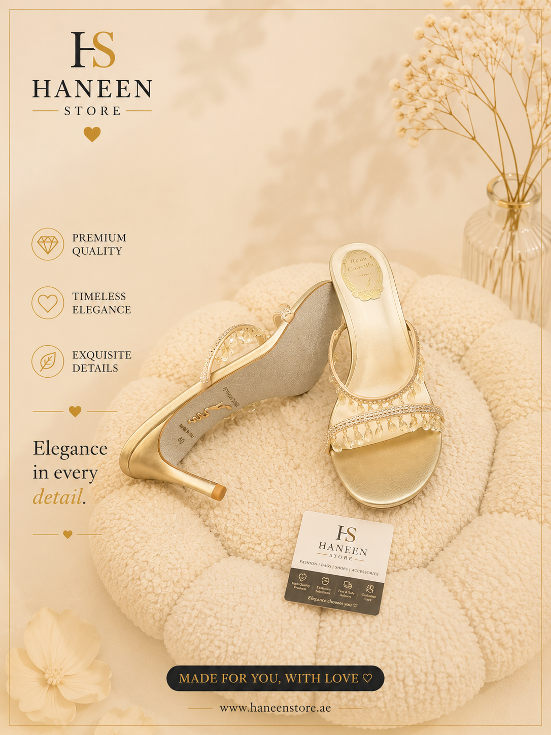 René Caovilla Crystal Embellished Heels