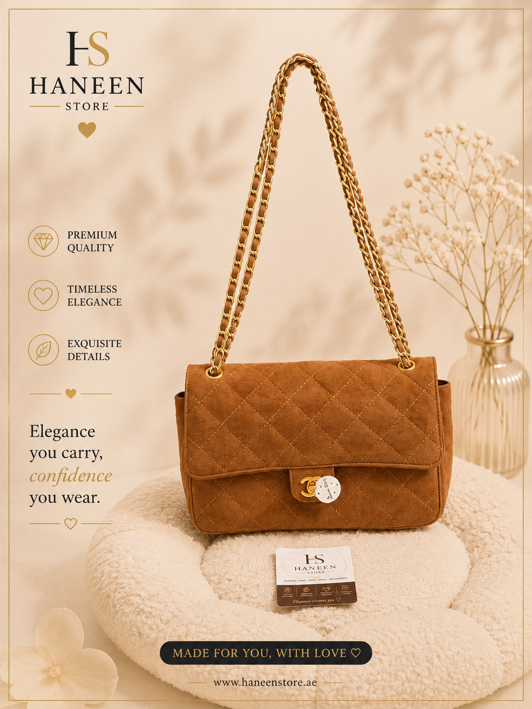 Chanel Quilted Suede Shoulder Bag